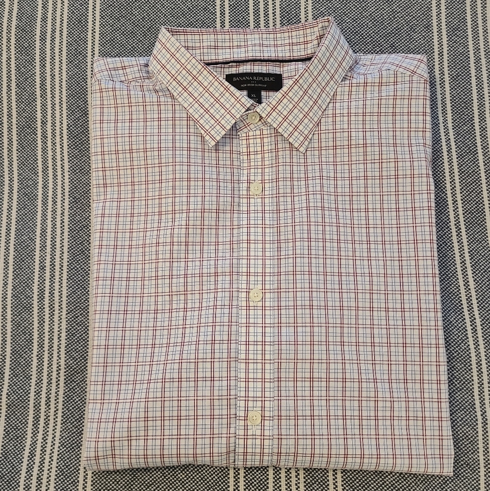 Banana Republic non iron slim fit long sleeve dress shirt xl
